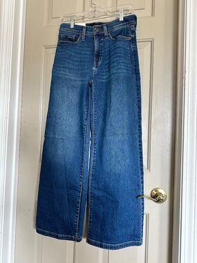 NWT BANANA REPUBLIC Wide Leg High Rise Dark Wash Jeans 28/6